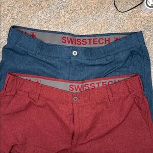 Bundle Swiss Tech Men's Shorts - Blue and Maroon 40 waist
